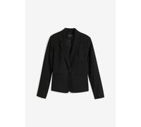 Jackenblazer BONPRIX "Blazer", Damen, Gr. 44, schwarz, Obermaterial: 76% Polyester, 22% Viskose, 2% Elasthan. Futter: 100% Polyester, festlich, schmal, Blazer, festlicher Stil, schmale Passform, mit P
