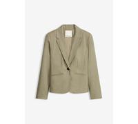 Jackenblazer BONPRIX "Blazer", Damen, Gr. 38, grün (oliv (länge: kurz)), Obermaterial: 76% Polyester, 22% Viskose, 2% Elasthan. Futter: 100% Polyester, slim fit, Blazer, für stilvollen Auftritt, schma