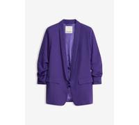 Jackenblazer BONPRIX, Damen, Gr. 46, lila, Web, Obermaterial: 96% Polyester, 4% Elasthan. Futter: 100% Polyester, unifarben, schmal Po-bedeckend, Blazer, femininer Stil, schmale Passform, schmales und