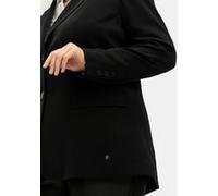 Longblazer SHEEGO "Große Größen", Damen, Gr. 58, schwarz, Obermaterial: 100% Polyester;Futter: 100% Polyester, unifarben, klassisch, figurbetont lang, Langarm, Blazer, in taillierter Form, mit Schlitz