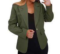 Blazer Schwarz Damen, Kurzblazer Damen, Sommerblazer Sportlich Anzug Festlich Elegant Sommerjacke Leicht Sakko Sommer Open Front Business Jacke, Prime Days