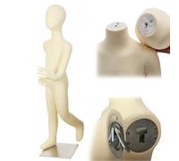 Ble Kinder-Schneiderpuppe, Flexible Ganzkörper-Torso-Puppe, Gesichtslose Kinderkleidungs-Ausstellungspuppe, Alter 1 2 3 4 5 6 8 10 12 13 14 Jahre, Nähen, Unisex, Beige-3 Jahre, Beige-3 Jahre, Beige-1