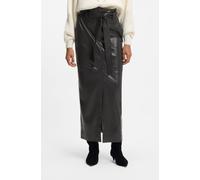 BOSS Bleistiftrock aus Kunstleder in langer Länge mit Bindegürtel - Style C_Vacaro, 50552363 Dunkelgrau 38