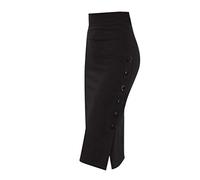 Bleistiftrock Damen Knielang -Midirock Damen A-Linie -Röcke Midi Damen Herbst Bodycon Rock Hoher Taille Freizeitrock Elegant Business Röcke Figurbetonter Stretch Pencil Rock Seitenschlitz Damenrock