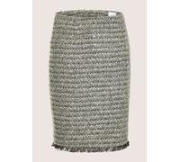 Bleistiftrock MADELEINE "Bouclé-Rock Eleganter Bleistiftrock mit Pariser Flair", Damen, Gr. 38, weiß (graphit, wollweiß, multicolor), Obermaterial: 80% Polyester PES. 20% Wolle mw., Modern, Röcke Blei