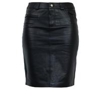 Bleistiftrock RICANO "Lederrock 0132 Skirt", Damen, Gr. L, schwarz, Obermaterial: 100% Lammnappaleder LANA., schmal, Röcke Bleistiftrock, Handgefertigt aus echtem Leder (59861556-L) schwarz