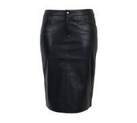 Bleistiftrock RICANO "Lederrock 095 Skirt", Damen, Gr. S, schwarz, Obermaterial: 100% Lammnappaleder LANA., schmal midi, Röcke Bleistiftrock, Handgefertigt aus echtem Leder (50296531-S) schwarz