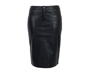 Bleistiftrock RICANO "Lederrock 095 Skirt", Damen, Gr. S, schwarz, Obermaterial: 100% Lammnappaleder LANA., schmal midi, Röcke Bleistiftrock, Handgefertigt aus echtem Leder (50296531-S) schwarz