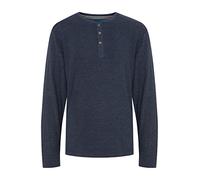 Langarmshirt BLEND "BHNOBLE", Damen, Gr. S, blau (marineblaus), Single Jersey, Obermaterial: 60% Baumwolle, 40% Polyester, washed, normal normal, Rundhals, Shirts Langarmshirt (65683963-S) marineblaus