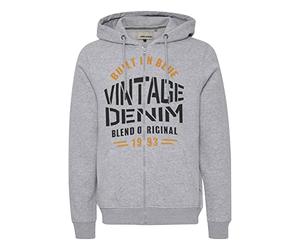 Blend 20714276 Herren Sweatjacke Kapuzenjacke Hoodie mit Kapuze und Print Reißverschluss, Größe:XL, Farbe:Stone Mix (200274)