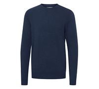 Strickfleece-Pullover BLEND "Strickpullover BHPullover", Herren, Gr. M, blau (marineblaus), Obermaterial: 100% Baumwolle CO., Pullover (69659614-M) marineblaus