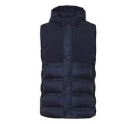 Blend 20714690 Outerwear Herren Weste Steppweste Outdoor Weste Steppweste mit Kapuze Langer Reißverschluss und Knopfleiste Abgesetzte Brustpartie Regular Fit, Größe:M, Farbe:Dress Blues (194024)