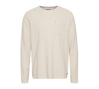 Blend 20715015 Tee Herren Sweatshirt Pullover Pulli Longsleeve Frottee-Optik Brusttasche uifarben Regular Fit Baumwoll-Polyester-Qualität, Größe:L, Farbe:Cloud Cream (120804)