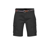 Blend 20715129 Herren Cargo Shorts Bermuda Kurze Hose mit Gürtel Cargo Taschen mit Stretch Regular Fit, Größe:S, Farbe:Black (194007)