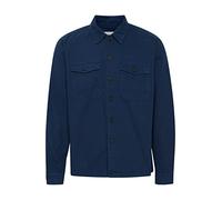 Langarmhemd BLEND "BHShirt", Herren, Gr. L, US-Größen, blau (marineblaus), Web, 100% Baumwolle, unifarben, regular fit normal, ohne Ausschnitt, eng, Hemden, Stilvolles Hemd mit langen Ärmeln (11377349