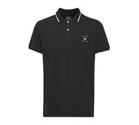 Poloshirt BLEND "BHPolo", Herren, Gr. XL, schwarz, Web, 95% Baumwolle, 5% Elasthan, unifarben, regular fit normal, V-Ausschnitt, Shirts, Klassisches Polo-Shirt (68051849-XL) schwarz