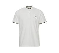 Blend 20715179 Polo Herren Poloshirt Polohemd Stehkragen mit Knopfleiste Hochwertiger Baumwoll-Pique Regular Fit, Größe:XL, Farbe:Snow White (110602)