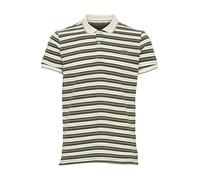 Blend 20715191 Polo Herren Poloshirt Polohemd mit Polokragen Logo-Stickerei Regular Fit Streifen-Muster, Größe:XL, Farbe:Cypress (180322)