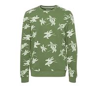 Blend 20715358 Herren Sweatshirt Pullover Pulli mit Rundhalsausschnitt O-Neck AOP Print Sommer Blumen, Größe:3XL, Farbe:Dill (180108)