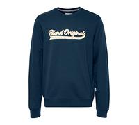 Blend 20715364 Herren Sweatshirt Pullover Pulli mit Rundhalsausschnitt O-Neck und Stickerei, Größe:XL, Farbe:Dress Blues (194024)