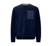 Blend 20715392 Herren Fleece Pullover Sweatshirt Pullover mit Rundhalsausschnitt O-Neck Brusttasche, Größe:2XL, Farbe:Dress Blues (194024)