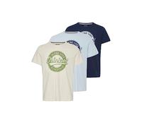 Blend 20715726 Herren T-Shirt Kurzarm Shirt mit Print Rundhals-Ausschnitt Frontprint hochwertige Baumwoll-Qualität 3-Pack Multipack, Größe:XL, Farbe:Mix Colors (70999)