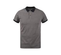 Blend Alaron Herren Poloshirt Polohemd T-Shirt mit Print, Größe:L, Farbe:Pewter Mix (70817)