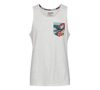 Tanktop BLEND "BHTroppo", Herren, Gr. 3XL, weiß (snow weiß), Web, 100% Baumwolle, gemustert, regular fit normal, Rundhals, Tops Tanktop, Lässiges Tanktop mit Rundhalssauschnitt (24827948-XXXL) snow we