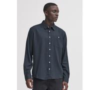 BLEND Langarmhemd Herren Regular Fit blau, M