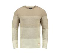 Blend Benno Herren Strickpullover Feinstrick Pullover Mit Rundhalsausschnitt Aus 100% Baumwolle, Größe:XXL, Farbe:Beige Brown (71509)