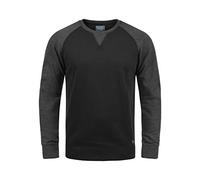 Blend BHAari Herren Sweatshirt Pullover Sweater mit Rundhals-Ausschnitt Rippbündchen Baumwollmischung Regular fit, Größe:M, Farbe:Black (70155)