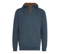 Kapuzenpullover BLEND "BHAlexo", Herren, Gr. M, blau (ensign blau), Sweatware, 60% Baumwolle, 40% Polyester, unifarben, regular fit, ohne Ausschnitt, eingesetzt, Pullover, Kapuzenpullover mit Knopfver