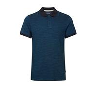 Blend BHAlfredo Herren Poloshirt Polohemd mit Polokragen abgesetzter Kragen Strukturiertes Muster Regular Fit Hochwertige Baumwolle, Größe:L, Farbe:Delft (194039)