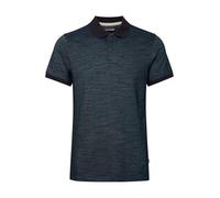 Poloshirt BLEND "BHAlfredo", Herren, Gr. XL, blau (marineblaus), Web, 70% Baumwolle, 30% Polyester, meliert, regular fit normal, V-Ausschnitt, Shirts, Klassisches Polo-Shirt (52260125-XL) marineblaus