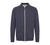 Blend BHArco Herren Sweatjacke Collegejacke Cardigan mit kurzem Stehkragen Reißverschluss Kängurutasche Baumwollmischung Regular fit, Größe:L, Farbe:Navy (70230)