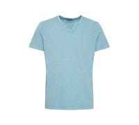 Blend BHAshton Herren T-Shirt Shirt mit V-Ausschnitt Knöpfen 100% Baumwolle Regular fit, Größe:L, Farbe:Dusty Blue (164010)