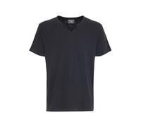 Blend BHAshton Herren T-Shirt Shirt mit V-Ausschnitt Knöpfen 100% Baumwolle Regular fit, Größe:L, Farbe:Black (194007)