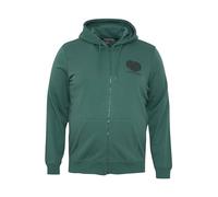 Blend BHB Herren Sweatjacke Kapuzensweatjacke mit Kapuze Logo-Details Kordelzug Reißverschluss Baumwollmischung Regular fit, Größe:5XL, Farbe:Bistro Green (195408)