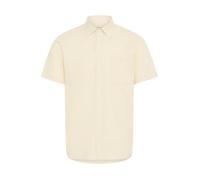 Leinenhemd BLEND "BHBAY LINEN", Jungen, Gr. M, US-Größen, beige (bleached sand), 55% Leinen, 45% Baumwolle, unifarben, Basic, Basic normal, ohne Ausschnitt, weit abgesteppt, Hemden, Stilvolles Kurzarm