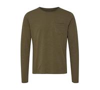 Blend BHBHNICOLAI Tee l.s. Tee l.s. Herren Longsleeve Langarmshirt Shirt aus 100% Baumwolle, Größe:L, Farbe:Dusty Green (70595)