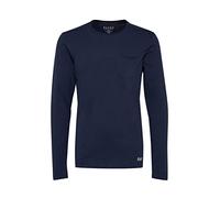 Blend BHBHNICOLAI Tee l.s. Tee l.s. Herren Longsleeve Langarmshirt Shirt aus 100% Baumwolle, Größe:M, Farbe:Navy (70230)