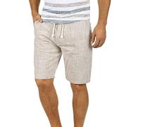 Shorts BLEND "BHBones", Herren, Gr. 3XL, US-Größen, braun (sand braun), Web, 100% Baumwolle, unifarben, normal kurz, Hosen Shorts, Chino Shorts aus Leinenqualität (81503821-XXXL) sand braun