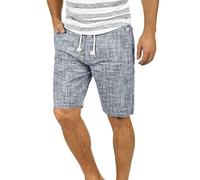 Blend BHBones Herren Shorts Kurze Hose Bermuda mit Leinen-Optik Eingrifftaschen 100% Baumwolle Regular fit, Größe:3XL, Farbe:Navy (70230)