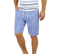 Blend BHBones Herren Shorts Kurze Hose Bermuda mit Leinen-Optik Eingrifftaschen 100% Baumwolle Regular fit, Größe:M, Farbe:Marine Blue (74635)