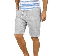Shorts BLEND "BHBones", Herren, Gr. M, US-Größen, granite, Web, 100% Baumwolle, unifarben, normal kurz, Hosen Shorts, Chino Shorts aus Leinenqualität (55306346-M) granite