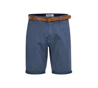 Chinoshorts BLEND "BHBrane", Herren, Gr. XL, US-Größen, marineblaus, Web, 97% Baumwolle, 3% Elasthan, regular fit kurz, Hosen Chinoshorts, Stilvolle Chino Shorts mit Eingrifftaschen und Gürtel (272719