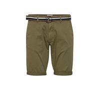 Blend BHBruno Herren Chino Shorts Bermuda Kurze Hose mit Gürtel Regular Fit, Größe:L, Farbe:Martini Olive (77238)