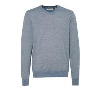V-Ausschnitt-Pullover BLEND "BHBRUTON V-neck", Herren, Gr. XL, blau (marineblaus), Strick, Obermaterial: 100% Polyester, unifarben, modisch, regular fit, V-Ausschnitt, Langarm Rippbündchen, Pullover (