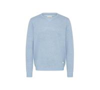 Longpullover BLEND "BHBruton", Herren, Gr. 3XL, faded denim, 100% Polyester, meliert, normal normal, Rundhals, Pullover Longpullover, Stilvoller melierter Strickpullover (65193246-XXXL) faded denim