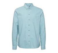 Blend BHBugley Garment Dyed Oxford Herren Freizeithemd Hemd Button-Down-Kragen Hochwertige Baumwoll-Qualität Langarm Unifarben, Größe:XL, Farbe:Dusty Blue (164010)